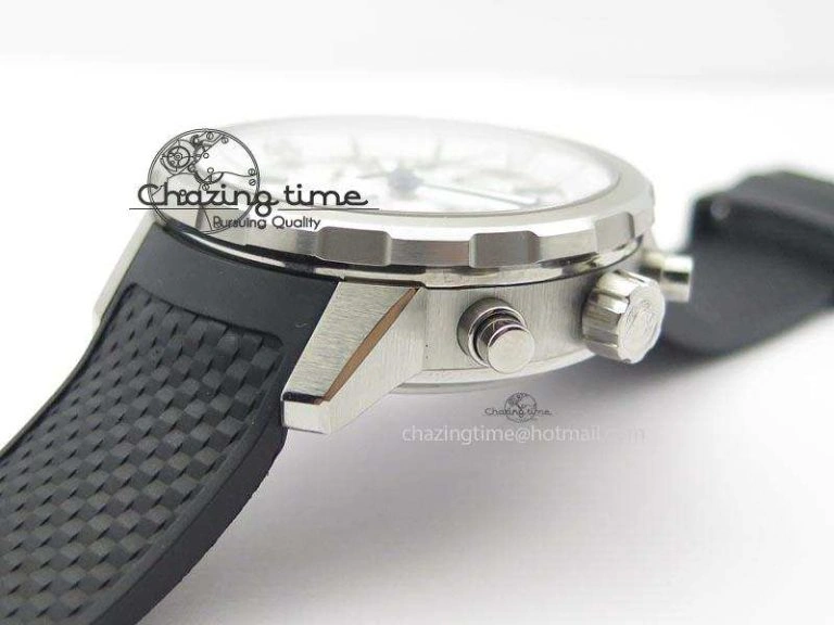 Aquatimer Chrono IW376803 V6F 1:1 Best Edition White Dial On Rubber Strap A7750