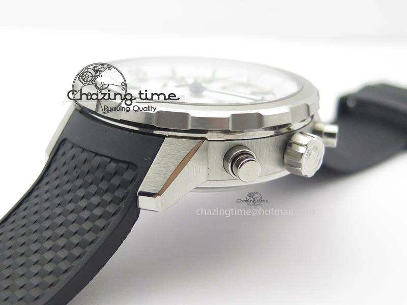 Aquatimer Chrono IW376803 V6F 1:1 Best Edition White Dial On Rubber Strap A7750