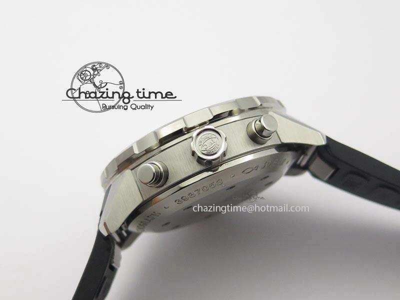 Aquatimer Chrono IW376803 V6F 1:1 Best Edition White Dial On Rubber Strap A7750
