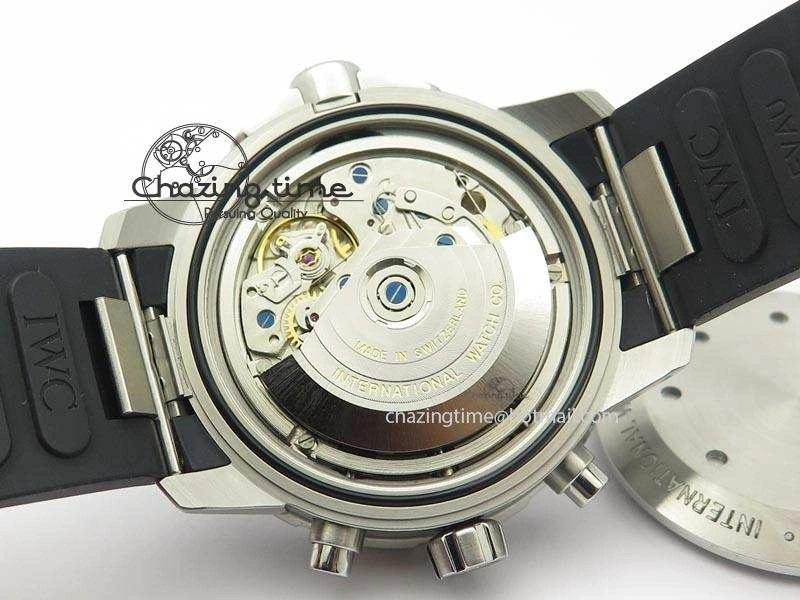Aquatimer Chrono IW376803 V6F 1:1 Best Edition White Dial On Rubber Strap A7750