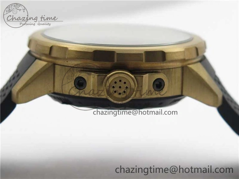 Aquatimer Chrono IW379503 Bronzo Case V6F 1:1 Best Edition Black Dial on Rubber Strap A7750