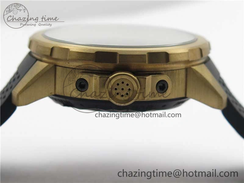 Aquatimer Chrono IW379503 Bronzo Case V6F 1:1 Best Edition Black Dial on Rubber Strap A7750
