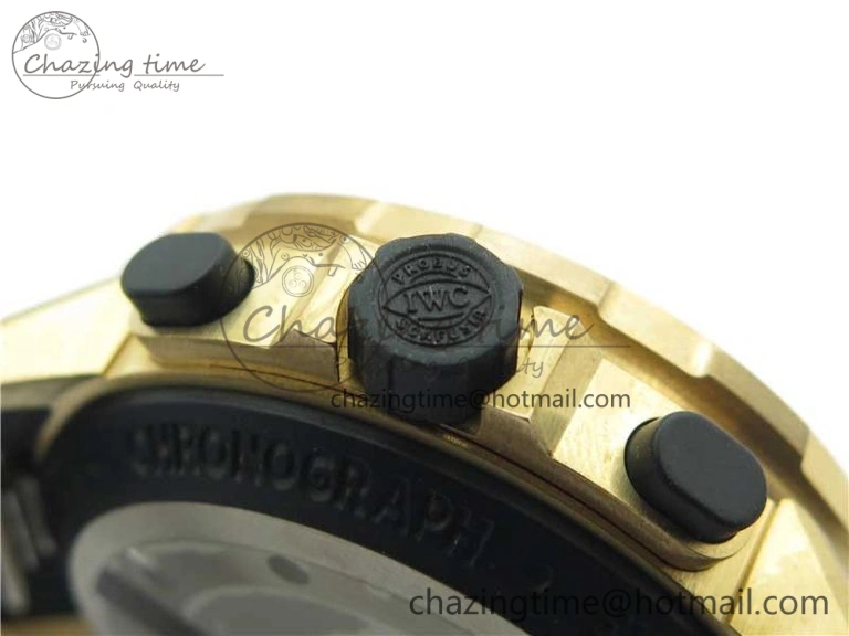 Aquatimer Chrono IW379503 Bronzo Case V6F 1:1 Best Edition Black Dial on Rubber Strap A7750