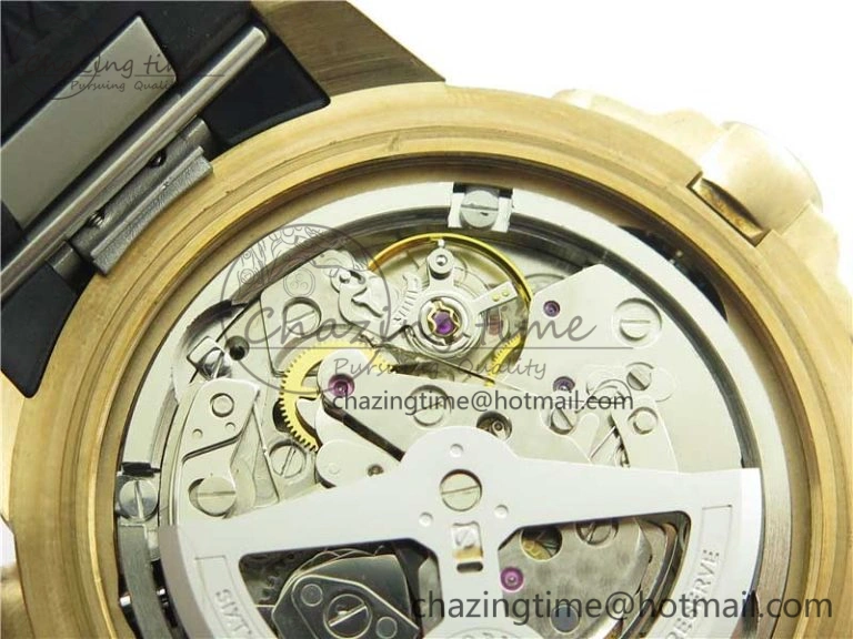 Aquatimer Chrono IW379503 Bronzo Case V6F 1:1 Best Edition Black Dial on Rubber Strap A7750