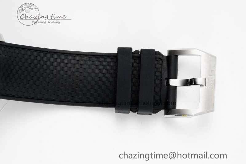 Aquatimer Chrono SS RSF 1:1 Best Edition Black Dial on Black Rubber Strap A7750