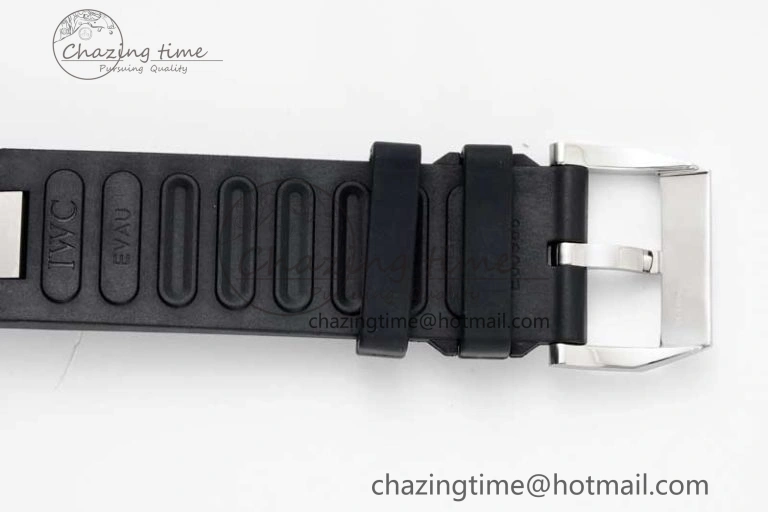 Aquatimer Chrono SS RSF 1:1 Best Edition Black Dial on Black Rubber Strap A7750