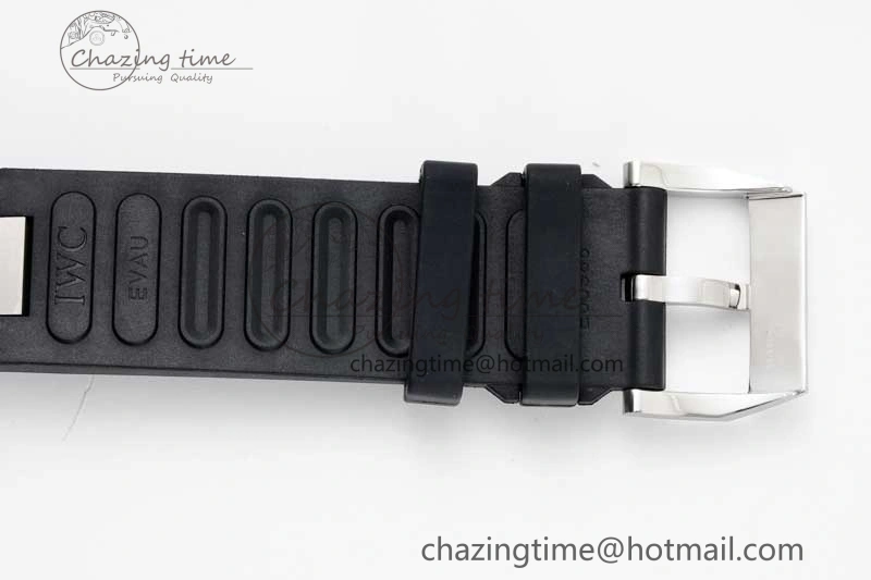 Aquatimer Chrono SS RSF 1:1 Best Edition Black Dial on Black Rubber Strap A7750