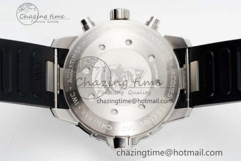 Aquatimer Chrono SS RSF 1:1 Best Edition Blue Dial on Black Rubber Strap A7750