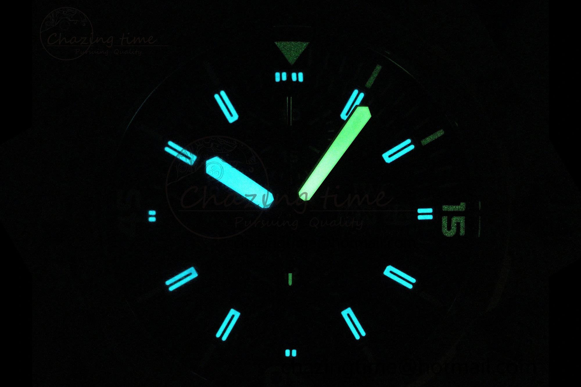 Aquatimer Chrono SS RSF 1:1 Best Edition Blue Dial on Blue Rubber Strap A7750