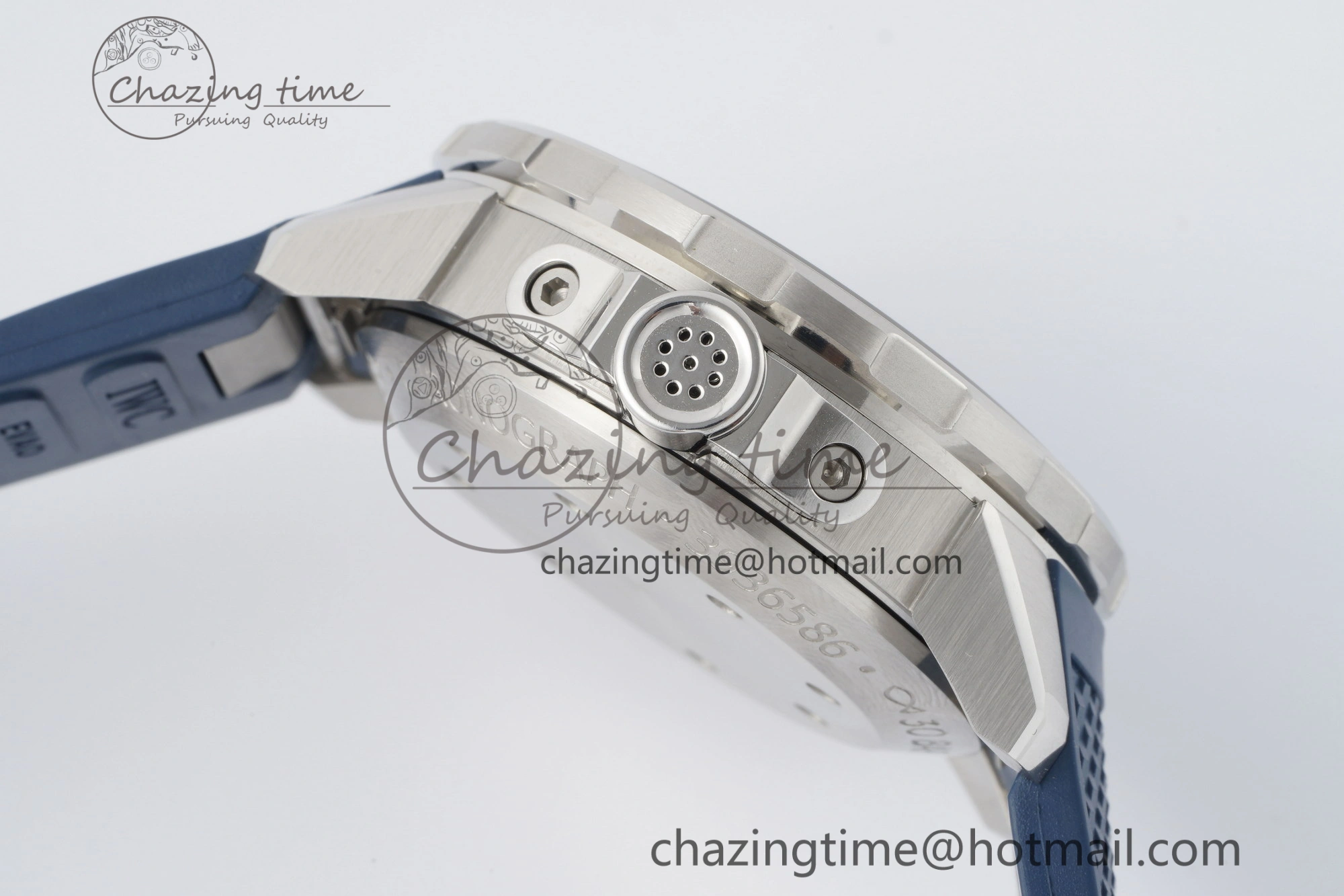 Aquatimer Chrono SS RSF 1:1 Best Edition Blue Dial on Blue Rubber Strap A7750