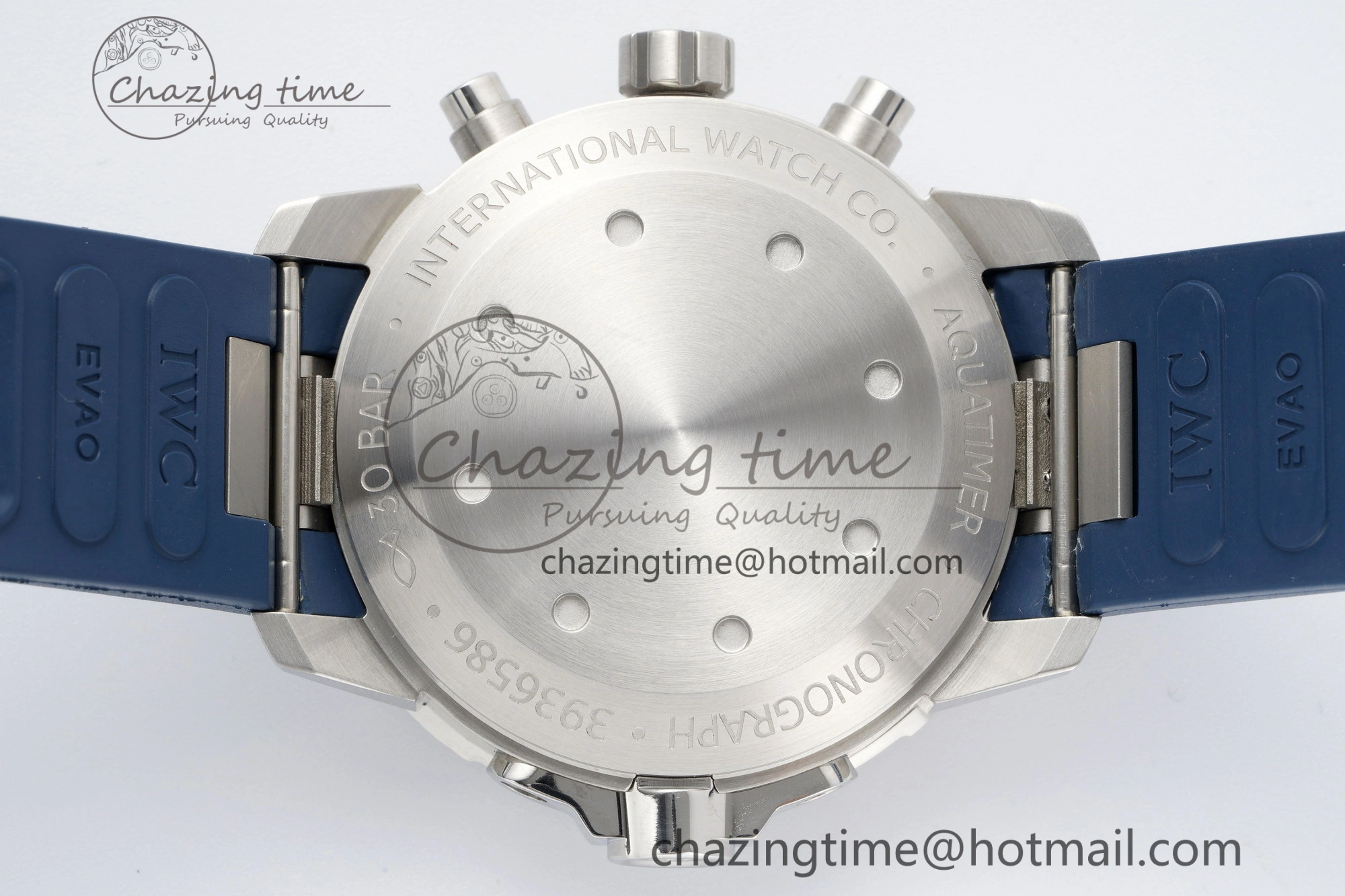 Aquatimer Chrono SS RSF 1:1 Best Edition Blue Dial on Blue Rubber Strap A7750