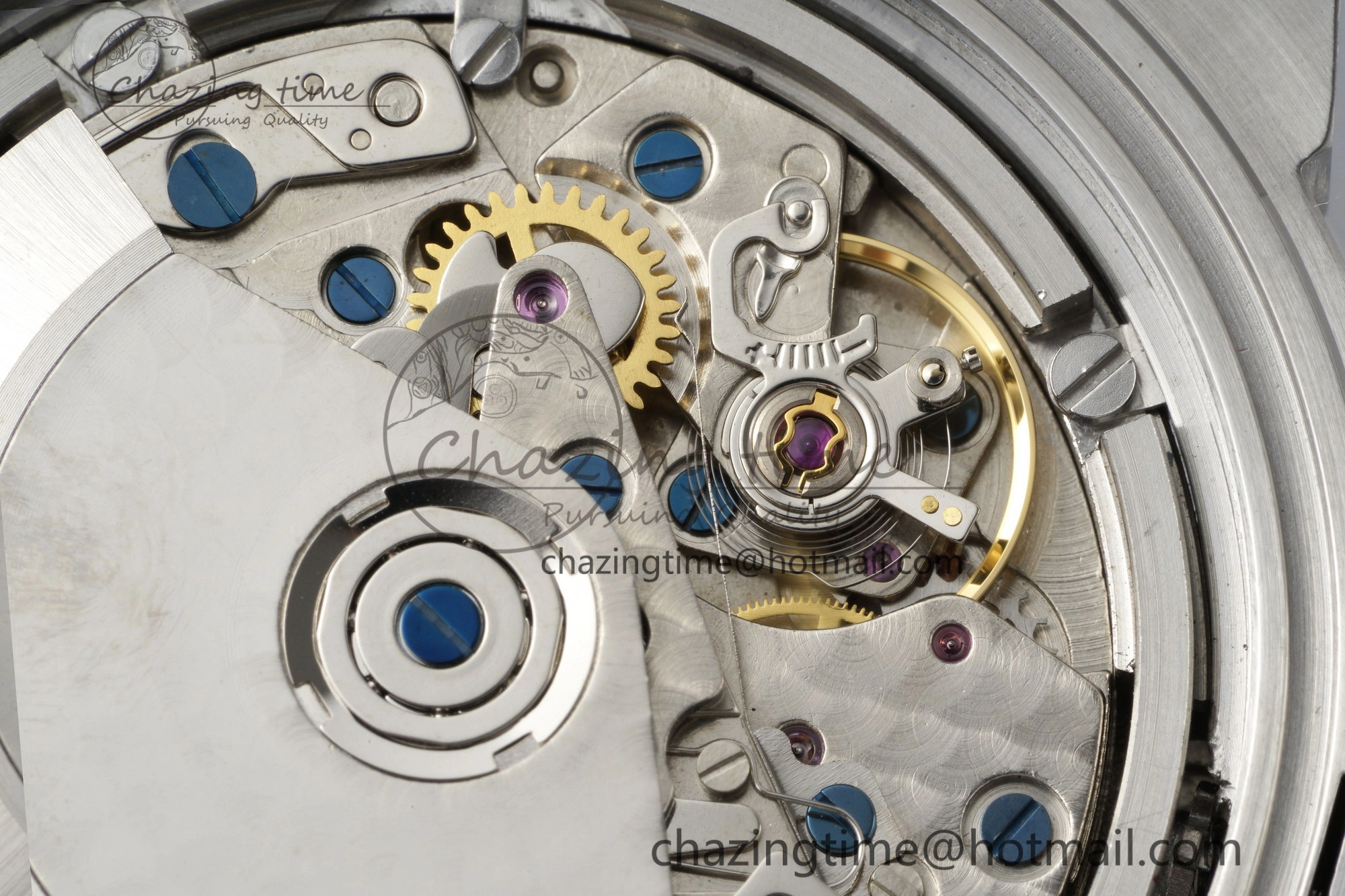 Aquatimer Chrono SS RSF 1:1 Best Edition Blue Dial on Blue Rubber Strap A7750