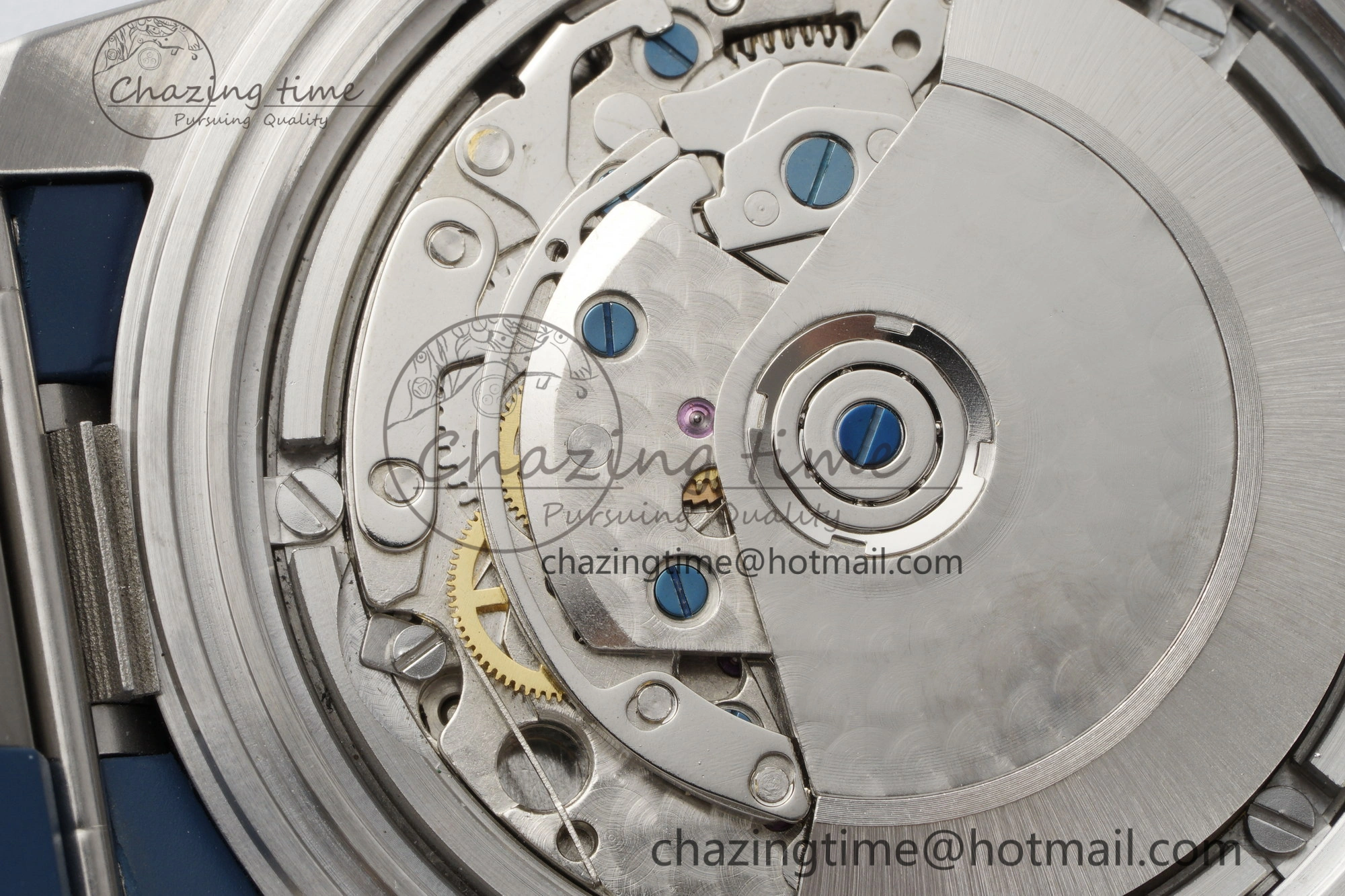 Aquatimer Chrono SS RSF 1:1 Best Edition Blue Dial on Blue Rubber Strap A7750