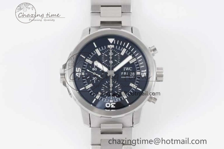 Aquatimer Chrono SS V6SF 1:1 Best Edition Black Dial on SS Bracelet A7750