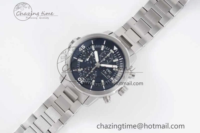 Aquatimer Chrono SS V6SF 1:1 Best Edition Black Dial on SS Bracelet A7750