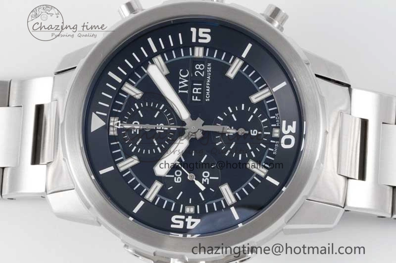 Aquatimer Chrono SS V6SF 1:1 Best Edition Black Dial on SS Bracelet A7750