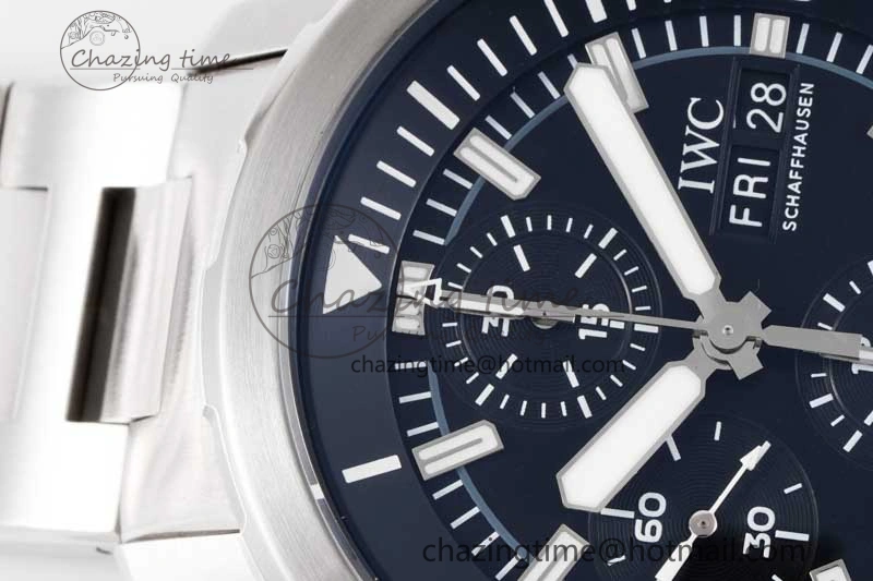 Aquatimer Chrono SS V6SF 1:1 Best Edition Black Dial on SS Bracelet A7750