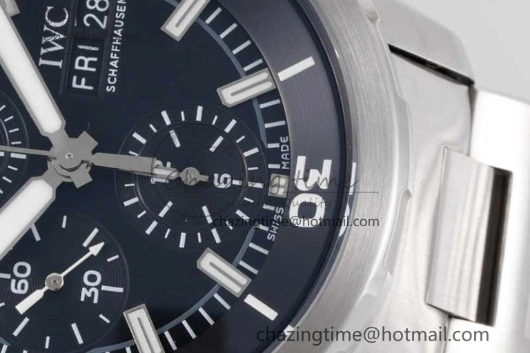 Aquatimer Chrono SS V6SF 1:1 Best Edition Black Dial on SS Bracelet A7750