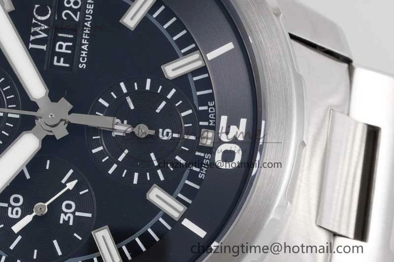 Aquatimer Chrono SS V6SF 1:1 Best Edition Black Dial on SS Bracelet A7750