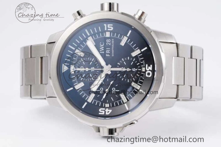 Aquatimer Chrono SS V6SF 1:1 Best Edition Black Dial on SS Bracelet A7750