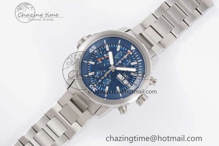 Aquatimer Chrono SS V6SF 1:1 Best Edition Blue Dial on SS Bracelet A7750