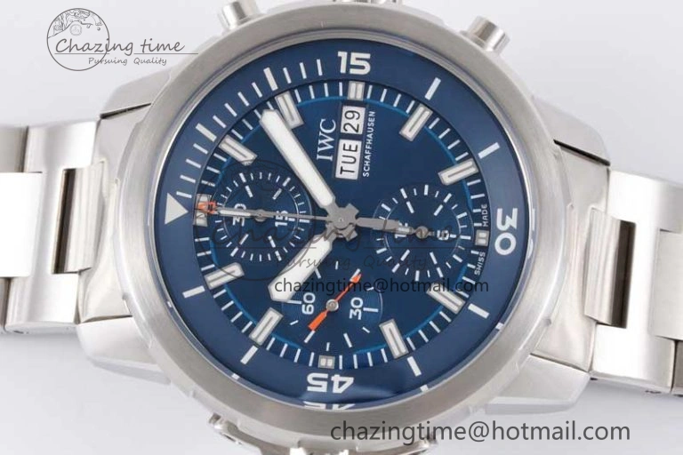Aquatimer Chrono SS V6SF 1:1 Best Edition Blue Dial on SS Bracelet A7750