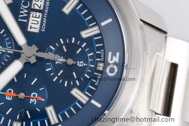 Aquatimer Chrono SS V6SF 1:1 Best Edition Blue Dial on SS Bracelet A7750