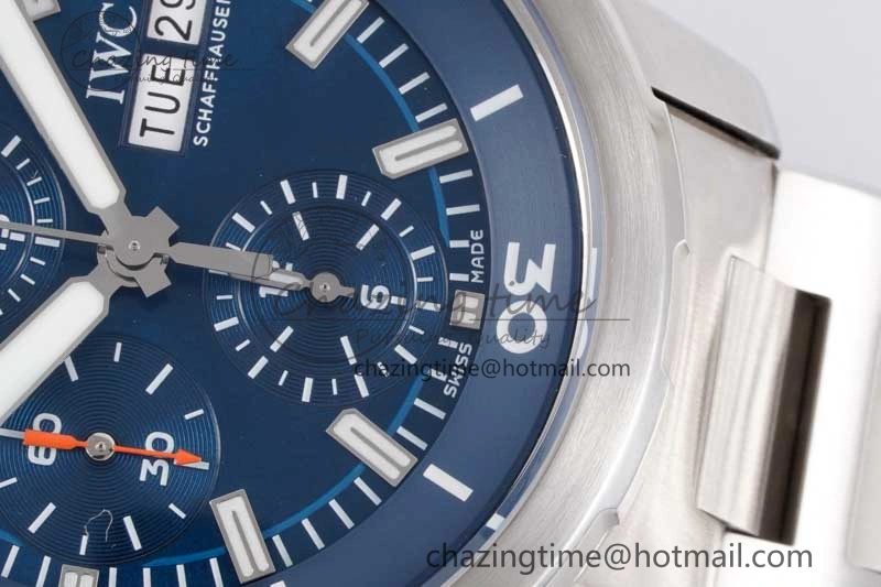 Aquatimer Chrono SS V6SF 1:1 Best Edition Blue Dial on SS Bracelet A7750