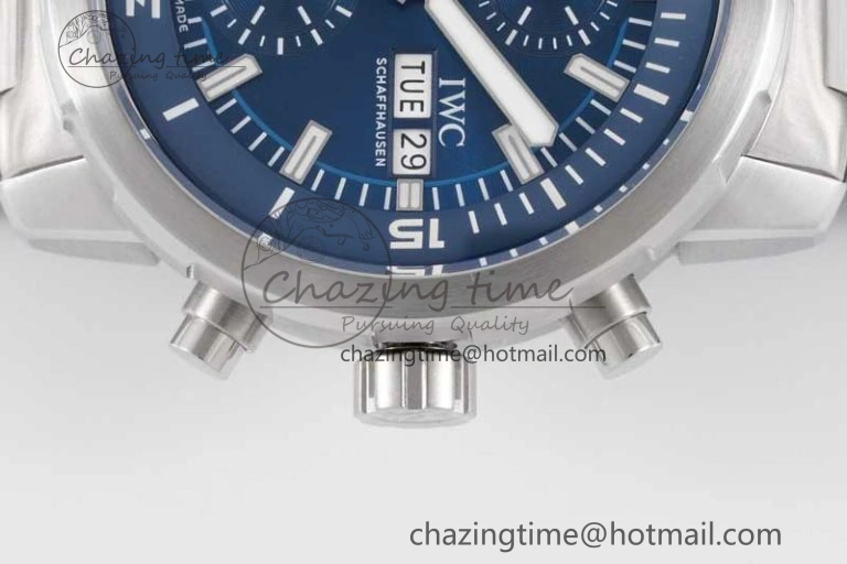 Aquatimer Chrono SS V6SF 1:1 Best Edition Blue Dial on SS Bracelet A7750