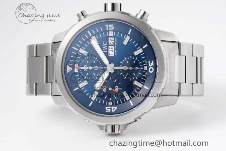 Aquatimer Chrono SS V6SF 1:1 Best Edition Blue Dial on SS Bracelet A7750