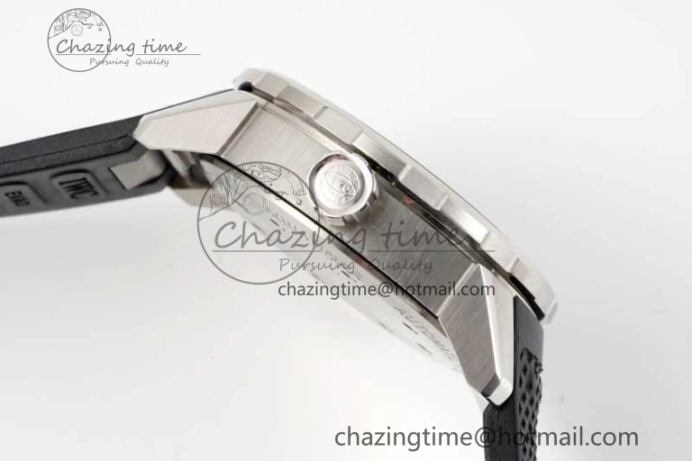 Aquatimer SS IW3290 RSF 1:1 Best Edition Black Dial on Black Rubber Strap A2892