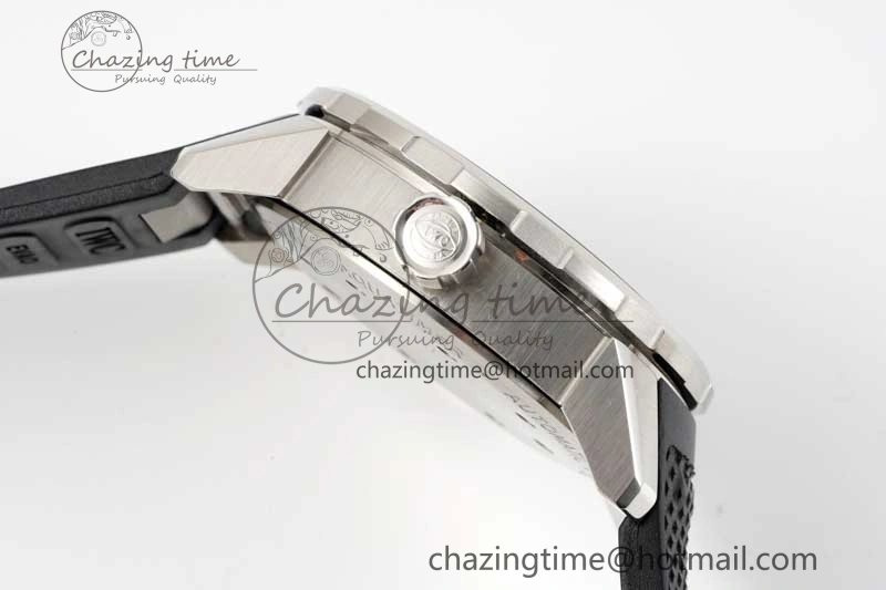 Aquatimer SS IW3290 RSF 1:1 Best Edition Black Dial on Black Rubber Strap A2892