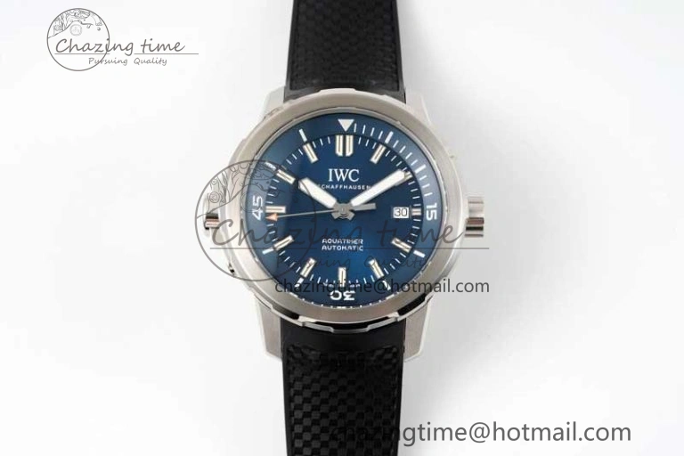 Aquatimer SS IW3290 RSF 1:1 Best Edition Blue Dial on Black Rubber Strap A2892