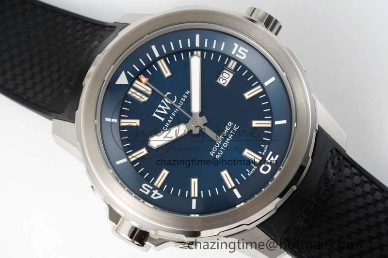 Aquatimer SS IW3290 RSF 1:1 Best Edition Blue Dial on Black Rubber Strap A2892