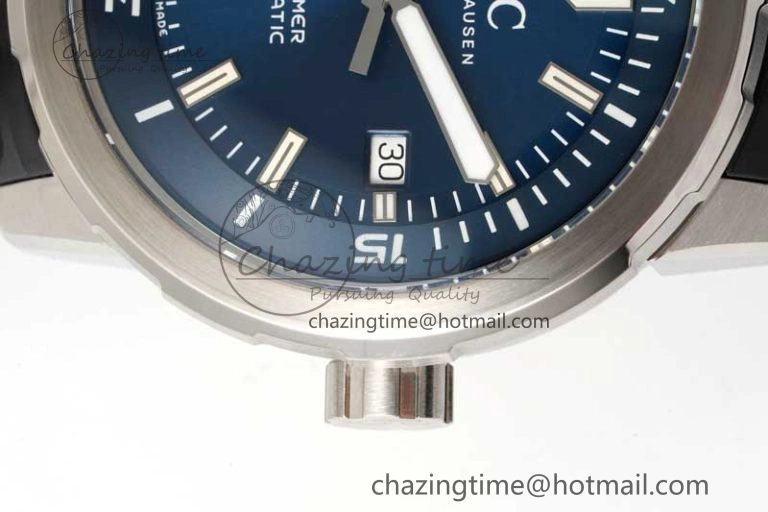 Aquatimer SS IW3290 RSF 1:1 Best Edition Blue Dial on Black Rubber Strap A2892