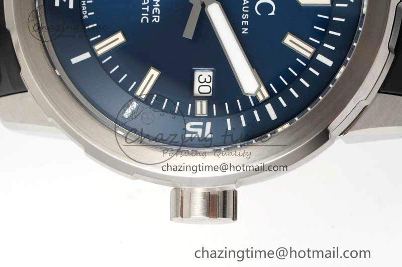 Aquatimer SS IW3290 RSF 1:1 Best Edition Blue Dial on Black Rubber Strap A2892