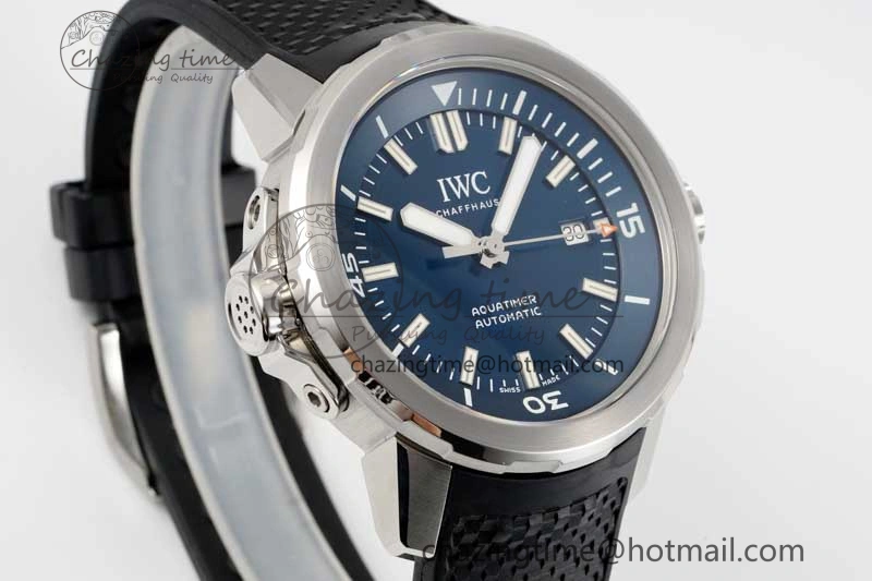 Aquatimer SS IW3290 RSF 1:1 Best Edition Blue Dial on Black Rubber Strap A2892
