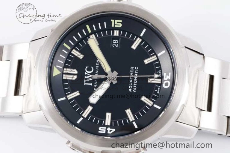Aquatimer SS IW3290 V6SF 1:1 Best Edition Black Dial on SS Bracelet A2892
