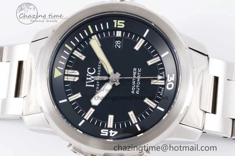 Aquatimer SS IW3290 V6SF 1:1 Best Edition Black Dial on SS Bracelet A2892
