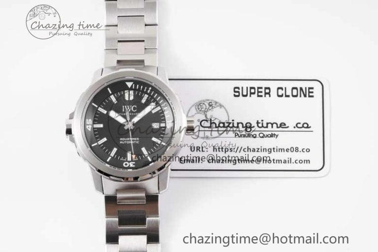 Aquatimer SS IW3290 V6SF 1:1 Best Edition Black Dial on SS Bracelet A2892