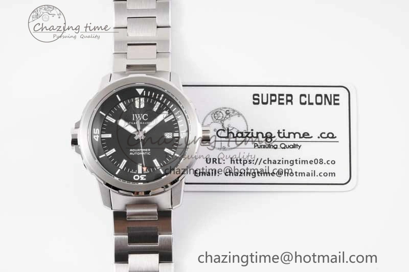 Aquatimer SS IW3290 V6SF 1:1 Best Edition Black Dial on SS Bracelet A2892