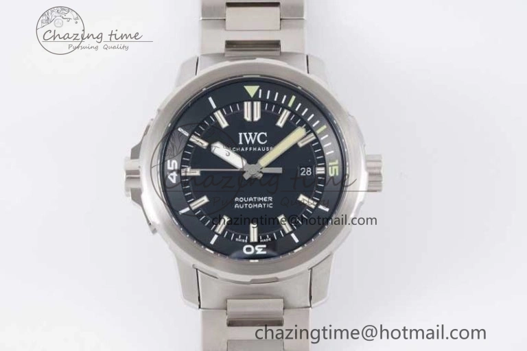 Aquatimer SS IW3290 V6SF 1:1 Best Edition Black Dial on SS Bracelet A2892
