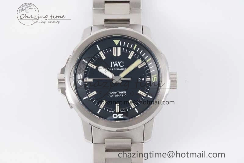 Aquatimer SS IW3290 V6SF 1:1 Best Edition Black Dial on SS Bracelet A2892