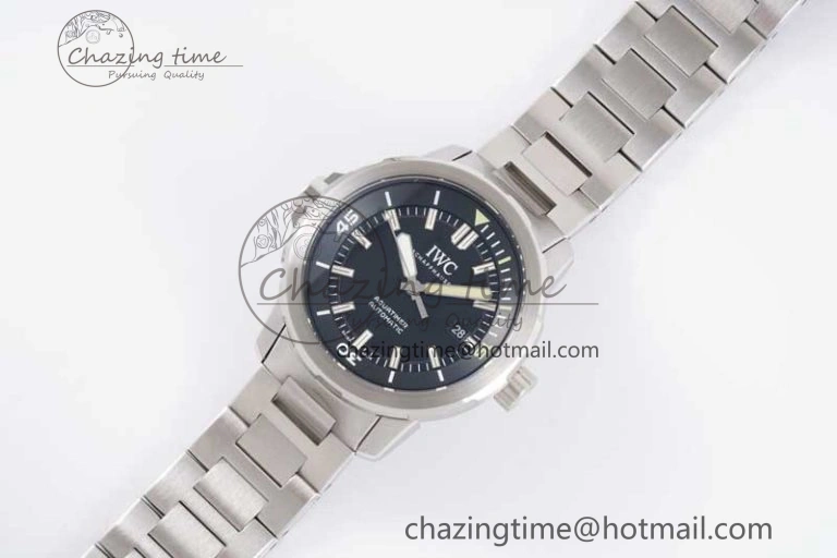 Aquatimer SS IW3290 V6SF 1:1 Best Edition Black Dial on SS Bracelet A2892