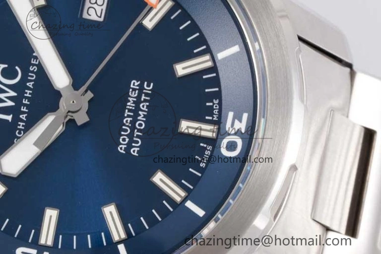 Aquatimer SS IW3290 V6SF 1:1 Best Edition Blue Dial on SS Bracelet A2892