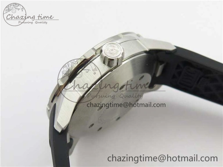 Aquatimer SS IW356802 ZZF 1:1 Best Edition Black Dial on Black Rubber Strap MIYOTA9015
