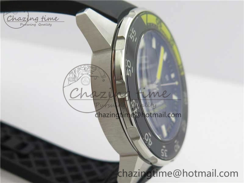 Aquatimer SS IW356802 ZZF 1:1 Best Edition Black Dial on Black Rubber Strap MIYOTA9015