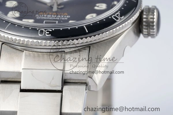 Autavia SS 42mm TARF 1:1 Best Edition Gray Dial Black Ceramic Bezel on SS Bracelet SW200