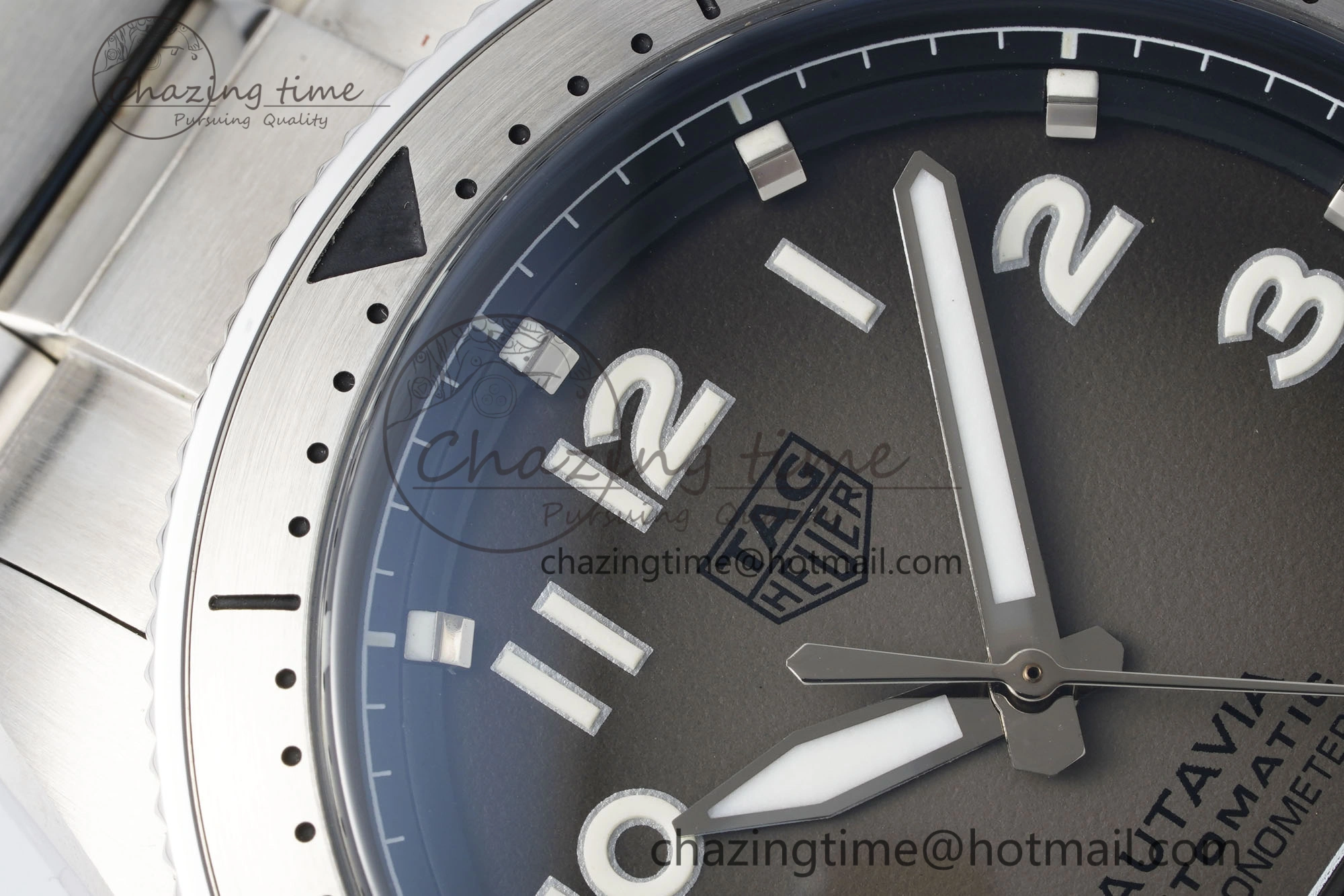 Autavia SS 42mm TARF 1:1 Best Edition Gray Dial SS Bezel on SS Bracelet SW200