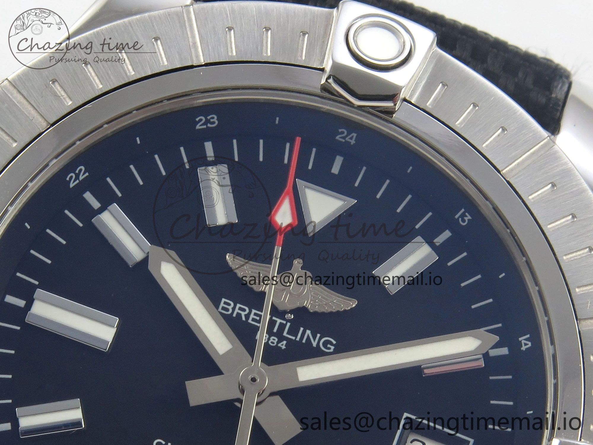 Avenger 43mm TF 1:1 Best Edition Black Dial on Black Nylon Strap A2824 V2